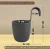 Engelland Blumentopf Blumentopf zum Hängen (Vorteils-Set, 1 St, Fassungsvermögen 2,3 Liter), UV-Beständig, Frostbeständig, Drainagesystem, ideal für Geländer/Zäune Bild 2