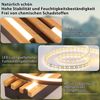 ZMH LED Deckenleuchte Dimmbar Holz Deckenlampe: 2/3-Ringen WohnzimmerlampeLED fest integriert, 3000-6500K, Schwarz Deckenbeleuchtung mit Fernbedienung Design Bild 4