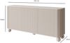 Selsey 'Arvello' Sideboard 3-türig, gerillt auf Kugelfüßen, greige, ca. 83 x 163 x 38 cm Bild 5