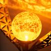 2x LED Solarleuchte, Flammen Design, silber, gelb, H 90 cm Bild 4