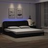 vidaXL Bettgestell mit LED ohne Matratze "Hvar" Schwarz 200x200 cm 3213955 Bild 1