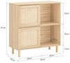 SoBuy FSB87-N Sideboard, MDF, Papierfurnier, Natur, 80 x 87 x 35 cm Bild 3