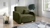Wohnero24 Lirena 1 Schlafsessel mit Bettfunktion 80x195 cm – Cord Sessel ausziehbar 103x95 cm mit Bettkasten, kleines Gästebett, platzsparendes Einzelschlafsofa - Dunkelgrun Bild 2
