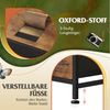 WLIVE Kommode mit 9 Stoffschubladen, Schubladenkommode 100 × 30 × 102 cm (Packung, Stauraumkommode für Schlafzimmer Wohnzimmer Flur), Stahlrahmen & MDF-Holzplatte, Vintagebraun-Schwarz Bild 4