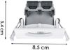 Eckiger LED Deckeneinbaustrahler ZAGROS dimmbar in Weiß matt, IP65 Bild 3