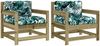 vidaXL Gartenstühle mit Kissen 2 Stk. Kiefernholz Imprägniert 825568 Bild 2