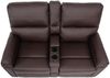 2er Kinosessel HWC-K17, Relaxsessel Fernsehsessel Sofa, Nosagfederung Getränkehalter Fach ~ Kunstleder braun Bild 5