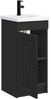 vidaXL Badezimmerschrank mit Waschbecken Schwarz 42 x 40 x 84,5 cm 890025 Bild 4