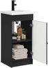 vidaXL Badezimmerschrank mit Waschbecken Schwarz 42 x 40 x 84,5 cm 890025 Bild 3