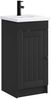 vidaXL Badezimmerschrank mit Waschbecken Schwarz 42 x 40 x 84,5 cm 890025 Bild 2
