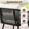 COSTWAY Gartenlounge-Set, (4-tlg), mit Esstisch, Balkonset 4 Personen mit Kissen Bild 4