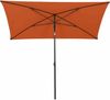 City Mittelstockschirm anthrazit/terracotta 140x210cm Bild 4