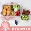 Bugucat Lunchbox Kinder mit Fächern 1300ML 3PCS Auslaufsicher Bento Box Rose Bild 4