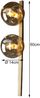 Außergewöhnliche LED Wandlampe Messing 2 flammig Glaskugel Amber, Höhe 60cm Bild 4