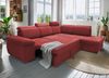 Ecksofa >Vasill< Schlaffunktion, Stauraum, Bezug in rot - 283x84x228cm (BxHxT) Bild 2