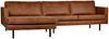 Ecksofa Rodeo Chaiselongue Lederoptik, links Cognac Bild 2