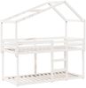 vidaXL Etagenbett mit Dach Weiß 90x200 cm Massivholz Kiefer 3282037 Bild 3