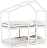 vidaXL Etagenbett mit Dach Weiß 90x200 cm Massivholz Kiefer 3282037 Bild 2