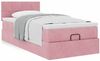 vidaXL Ottoman-Bett mit Matratze Rosa 80x200 cm Samt 3311740 Bild 4