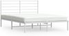 vidaXL Bettgestell mit Kopfteil Metall Weiß 140x200 cm 352369 Bild 2