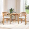 vidaXL Stuhl mit Kissen 2 pcs Braun 63 x 58 x 89 cm Massivholz Teak 42008384 Bild 3