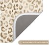 OnlyWow Badematte Leopard - Klassisch - Beige, Höhe 10 mm, Polyester, Rechteckig, Badezimmerteppich, Badteppich, Rutschfest, Badvorleger, Waschbar Bild 3