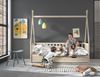 TIPI Bett 90x200 cm mit seitlicher Umrandung und Bettschublade, Kiefer teilmassiv natur Bild 2