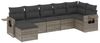 vidaXL 7-tlg. Garten-Sofagarnitur mit Kissen Grau Poly Rattan 3252817 Bild 2