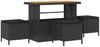 vidaXL Garten-Sofa-Set mit Kissen mit Speicher 13 pcs Schwarz 3364129 Bild 4