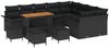 vidaXL Garten-Sofa-Set mit Kissen mit Speicher 13 pcs Schwarz 3364129 Bild 2