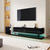 Hochglanz-TV-Schrank in Schwarz mit LED-Beleuchtung – 170 × 38 × 36 cm – Moderner Stauraum, 170 x 36 x 38 cm, Schwarz Bild 3