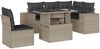 vidaXL 6-tlg. Garten-Sofagarnitur mit Kissen Hellgrau Poly Rattan 3269172 Bild 2