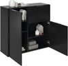 Kommode >Domenico< in Schwarz Perl - 90x80x32cm (BxHxT) Bild 3