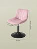 VASAGLE Schminkstuhl, Stizhocker, 65,5-77,5 cm höhenverstellbar, Barhocker, drehbar, Samt-Bezug, rosa Bild 3