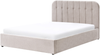 Bett mit Stauraum Chenillegewebe CHALLANS 160 x 200 cm Taupe Bild 4