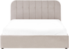 Bett mit Stauraum Chenillegewebe CHALLANS 160 x 200 cm Taupe Bild 5