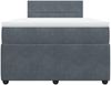vidaXL Boxspringbett mit Matratze Dunkelgrau 120x200 cm Samt 3287711 Bild 4