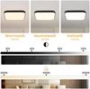 ZMH Deckenlampe LED Deckenleuchte Schlafzimmer - Schlafzimmerlampe Flach 27cm Küchenlampe Schwarz Dimmbar mit Fernbedienung Bad Deckenbeleuchtung Eckig Badlampe IP44 15W für Küche Flur Badezimmer Bild 2
