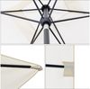 Sekey Sonnenschirm 210 x 140 cm Aluminum Sonnenschirm Rechteckig Marktschirm mit Kurbel, LxB: 210,00x140,00 cm, mit/ohne LED-Lichtern, Sonnenschutz UV50+, Gartenschirm Knickbar Bild 3