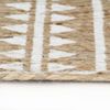 vidaXL Teppich Handgefertigt Jute mit weißem Aufdruck 90 cm [133692] Bild 3
