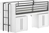 Halbhohes Bett mit Schreibtisch Kommoden Sam 98 x 219 x 116.6 cm Bild 2