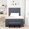 vidaXL Boxspringbett mit Kopfteil Dunkelgrau 190 x 120 cm Samt 3344499 Bild 3