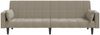 vidaXL Schlafsofa 2-Sitzer mit 2 Kissen Hellgrau Samt 375847 Bild 5