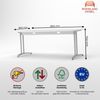 Rheinland Möbel Statio Schreibtisch 180x80 cm höhenverstellbar ±10 mm in Weiß – geräumiger Bürotisch für Homeoffice & Büro, C-Fuß, Kabelwanne, einfache Montage, FSC® zertifiziert Bild 3