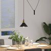 vidaXL Pendelleuchte Höhenverstellbar E27 Schwarz Glänzend Ø 22 cm 4103443 Bild 4