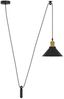 vidaXL Pendelleuchte Höhenverstellbar E27 Schwarz Glänzend Ø 22 cm 4103443 Bild 2