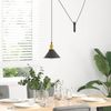 vidaXL Pendelleuchte Höhenverstellbar E27 Schwarz Glänzend Ø 22 cm 4103443 Bild 3