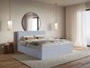 Selsey 'Softie' Boxspringbett 160x200 cm mit Topper und Stauraum, Chenille, Himmelblau Bild 3
