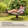 blumfeldt The Chiller - Liegestuhl , Schwingliege , Gartenliege , 77 x 85 x 173 cm , pflegeleicht , wetterbeständig , 360° Comfort-Schwingbewegung , ComfortMesh , stabiles Stahlrohr , beige Bild 4