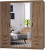 AX LIVING Kleiderschrank mit Spiegel Eiche Lefkas Storicos 4T6S 176,3 Bild 2